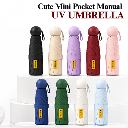 Ultra-Compact 5-Fold UPF 50+ Sun & Rain Umbrella: Lightweight, Portable & Durable Protection for Everyday Luxury