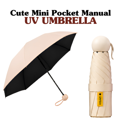Ultra-Compact 5-Fold UPF 50+ Sun & Rain Umbrella: Lightweight, Portable & Durable Protection for Everyday Luxury