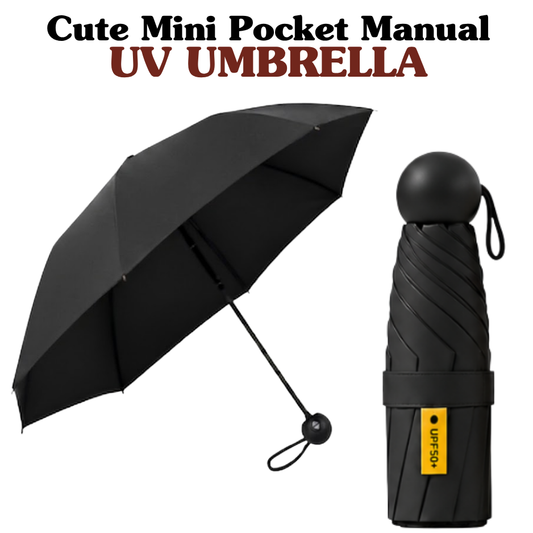 Ultra-Compact 5-Fold UPF 50+ Sun & Rain Umbrella: Lightweight, Portable & Durable Protection for Everyday Luxury