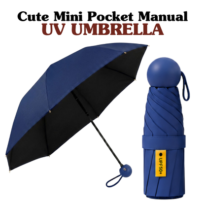 Ultra-Compact 5-Fold UPF 50+ Sun & Rain Umbrella: Lightweight, Portable & Durable Protection for Everyday Luxury