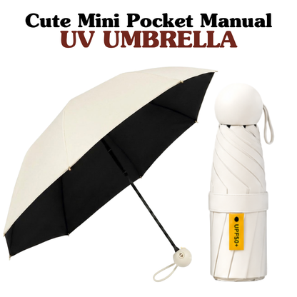 Ultra-Compact 5-Fold UPF 50+ Sun & Rain Umbrella: Lightweight, Portable & Durable Protection for Everyday Luxury