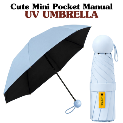 Ultra-Compact 5-Fold UPF 50+ Sun & Rain Umbrella: Lightweight, Portable & Durable Protection for Everyday Luxury