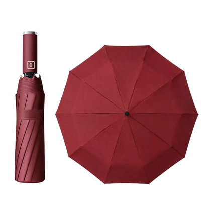 Premium 10-Rib Black Backing Automatic UV & Rain Compact Umbrella