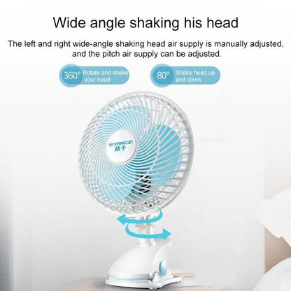T-Wolf F180 Portable Shaking Head Three Blade Folding Grow Tent Mini Table Clip Fan With Oscillating Clip Table Clip Fan