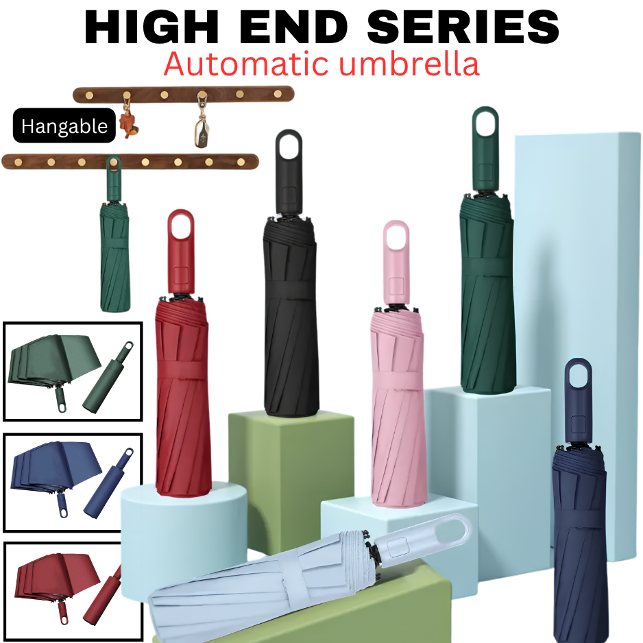 Hangable Automatic Windproof Umbrella with UV Protection