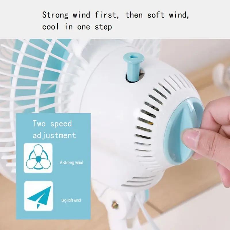 T-Wolf F180 Portable Shaking Head Three Blade Folding Grow Tent Mini Table Clip Fan With Oscillating Clip Table Clip Fan
