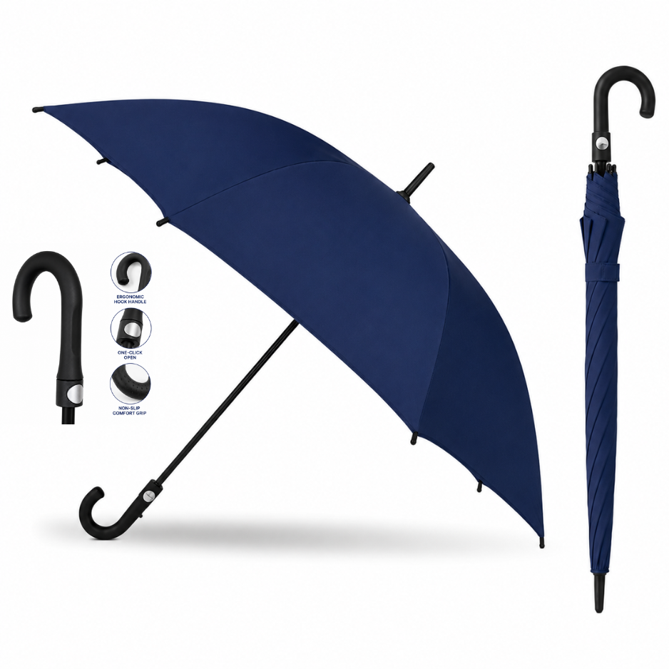 27-Inch 8-Rib J-Hook Umbrella