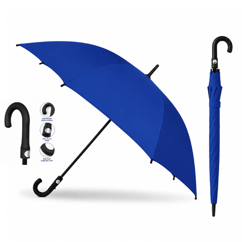 27-Inch 8-Rib J-Hook Umbrella