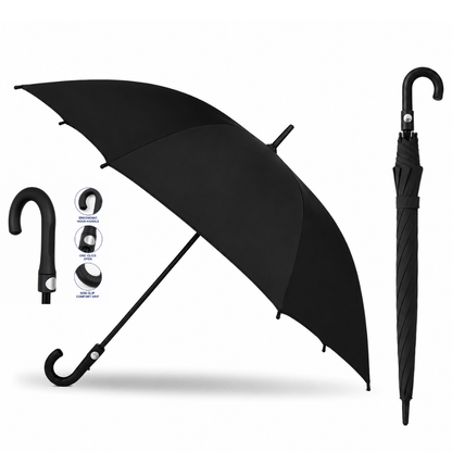 27-Inch 8-Rib J-Hook Umbrella