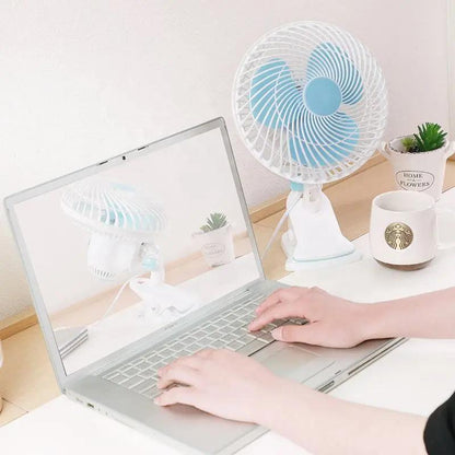 T-Wolf F180 Portable Shaking Head Three Blade Folding Grow Tent Mini Table Clip Fan With Oscillating Clip Table Clip Fan