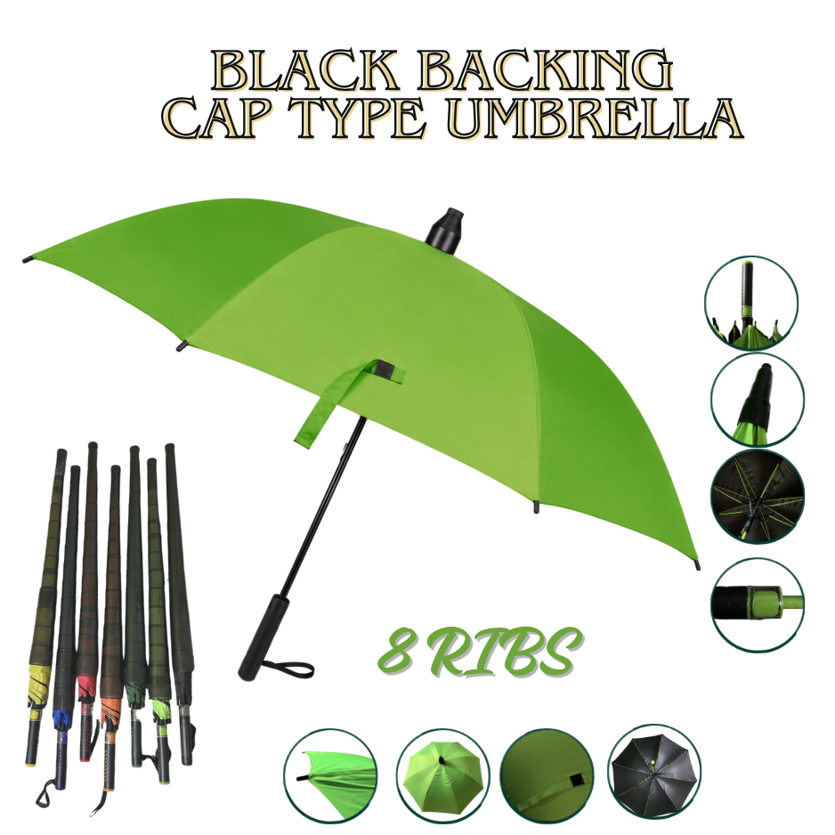 Upgraded Telescopic Cap-Type Umbrella – 8-Rib Windproof Design with Waterproof Storage Cover