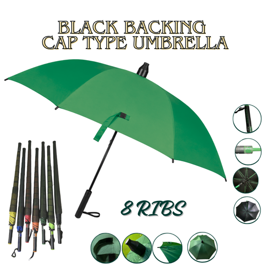 Upgraded Telescopic Cap-Type Umbrella – 8-Rib Windproof Design with Waterproof Storage Cover