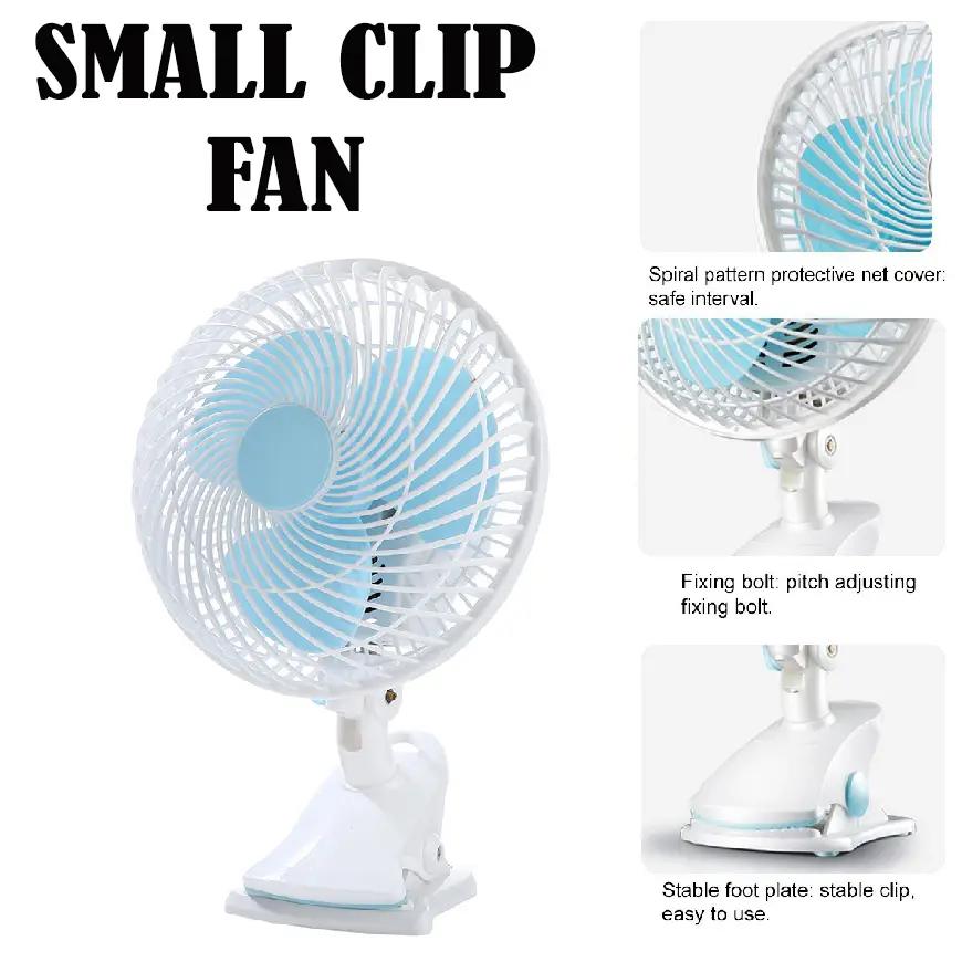 T-Wolf F180 Portable Shaking Head Three Blade Folding Grow Tent Mini Table Clip Fan With Oscillating Clip Table Clip Fan