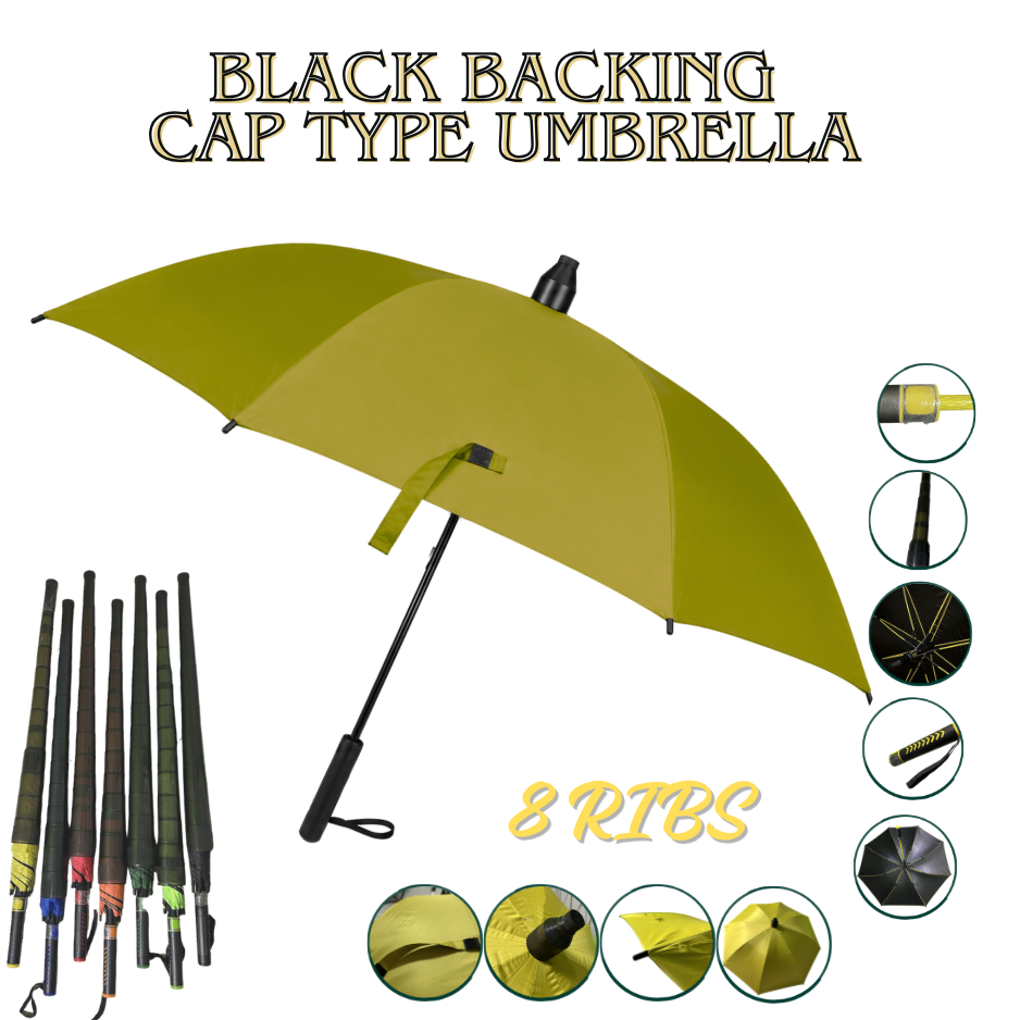 Upgraded Telescopic Cap-Type Umbrella – 8-Rib Windproof Design with Waterproof Storage Cover