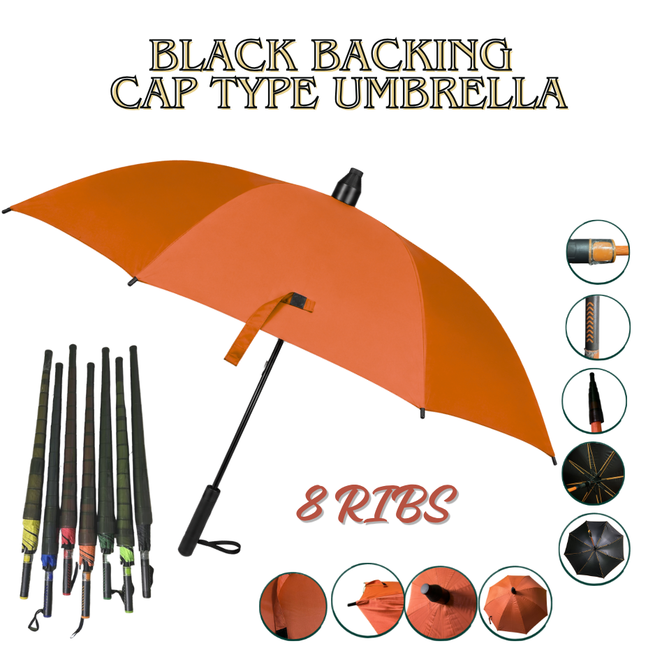 Upgraded Telescopic Cap-Type Umbrella – 8-Rib Windproof Design with Waterproof Storage Cover