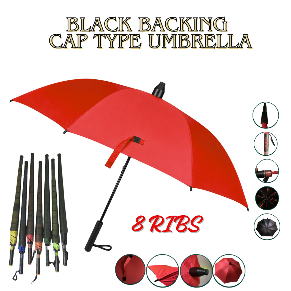 Upgraded Telescopic Cap-Type Umbrella – 8-Rib Windproof Design with Waterproof Storage Cover