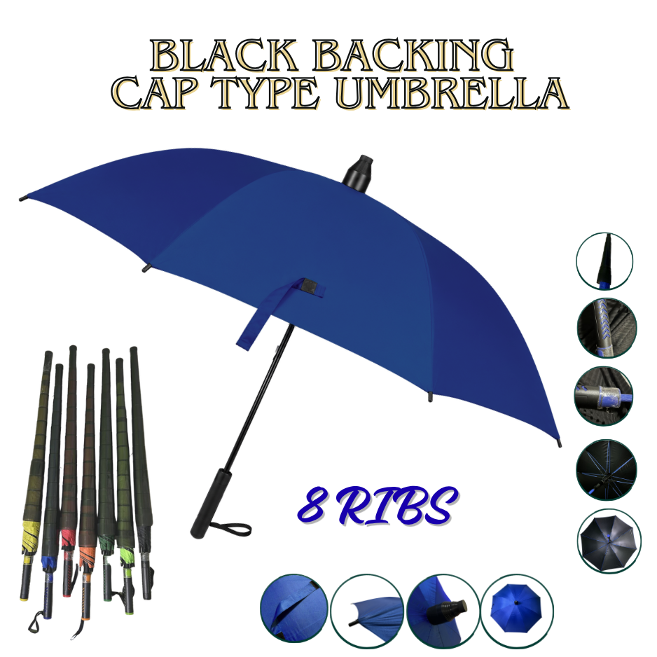 Upgraded Telescopic Cap-Type Umbrella – 8-Rib Windproof Design with Waterproof Storage Cover