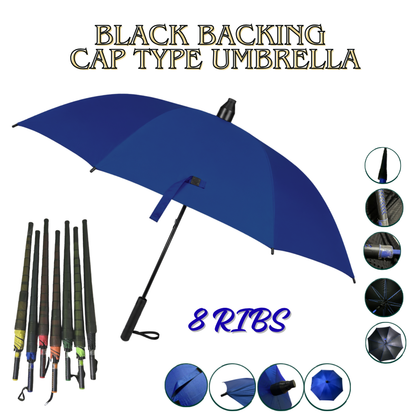 Upgraded Telescopic Cap-Type Umbrella – 8-Rib Windproof Design with Waterproof Storage Cover