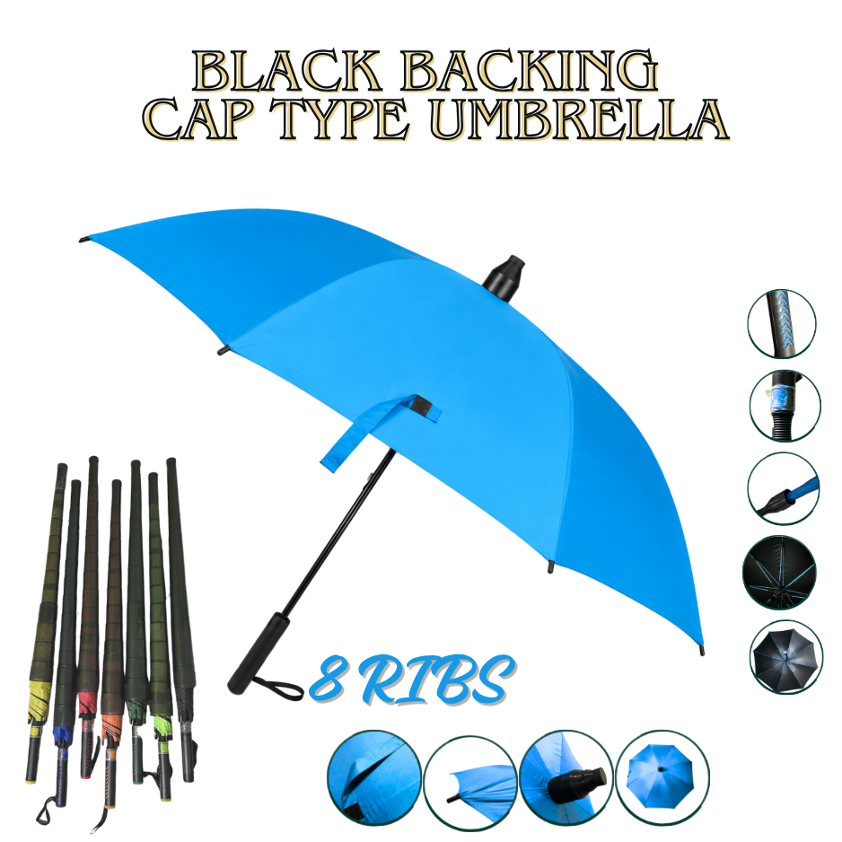 Upgraded Telescopic Cap-Type Umbrella – 8-Rib Windproof Design with Waterproof Storage Cover