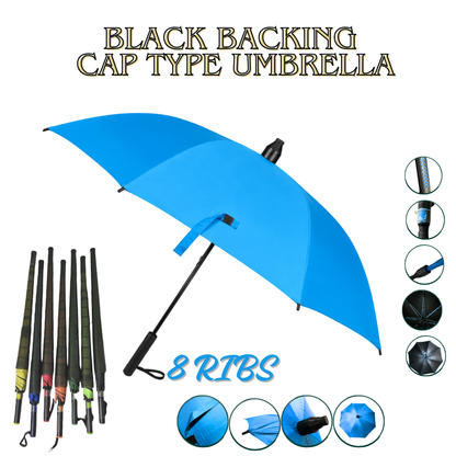 Upgraded Telescopic Cap-Type Umbrella – 8-Rib Windproof Design with Waterproof Storage Cover