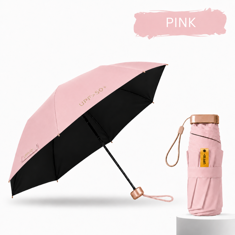 Ultra-Compact Pocket Umbrella – UPF 50+ UV Sun & Rain Protection, Lightweight & Wind-Resistant