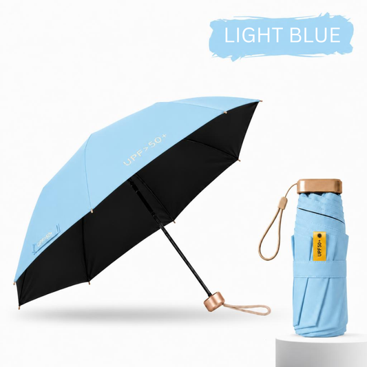 Ultra-Compact Pocket Umbrella – UPF 50+ UV Sun & Rain Protection, Lightweight & Wind-Resistant